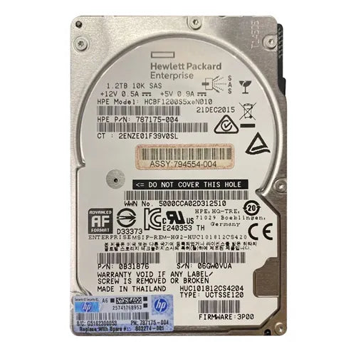 794554-004 HP 1.2TB 10000RPM SAS 6Gb/s Hot-Swappable SFF 2.5-inch Hard Drive with Tray for 3Par StoreServ 7000