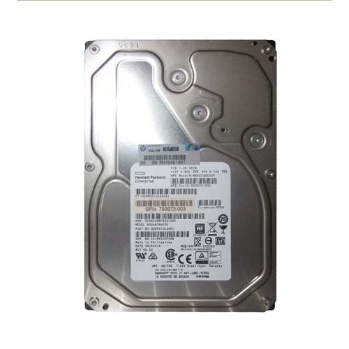 803633-001 HP 6TB 7200RPM SATA 6Gb/s Hot-Pluggable (512e) LFF 3.5-inch Midline Hard Drive with Smart Carrier for Gen8/9 ProLiant Server