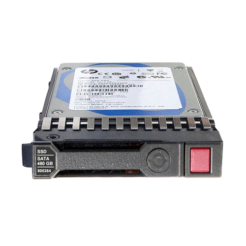 805364-001 HP 480GB Multi-Level Cell SATA 6Gb/s Hot Pluggable Read Intensive 2.5-Inch Solid State Drive with Smart Carrier for ProLiant Gen9 Server