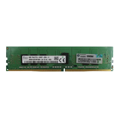 819410-001 HP 8GB DDR4-2400MHz PC4-19200 ECC Registered RDIMM CL17 1Rx8 1.2V 288-Pin Memory Module