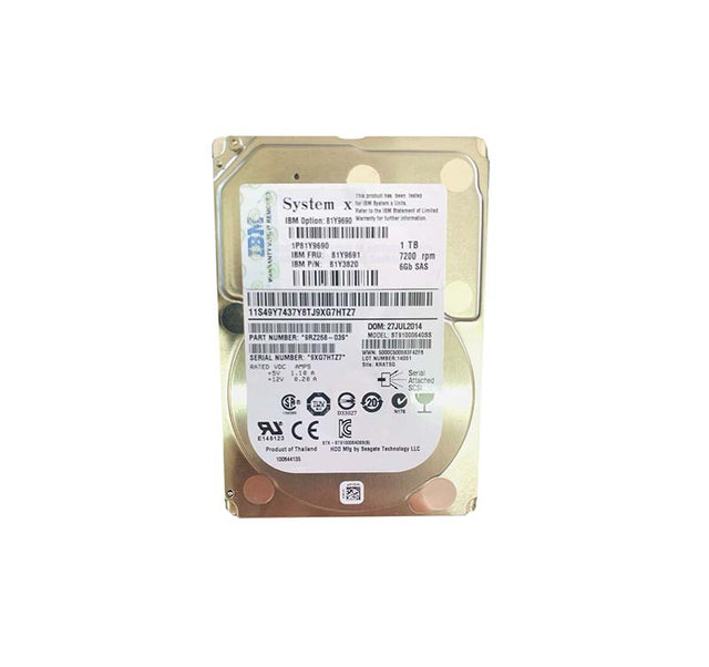 81Y9691 - IBM 1TB 7200RPM SAS 6Gb/s 2.5-Inch Hard Drive