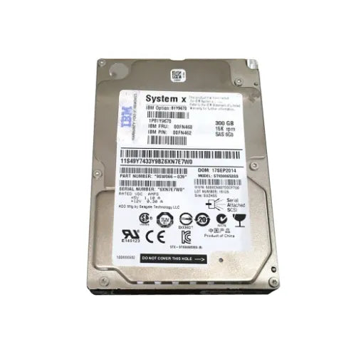 81Y9670-1 - IBM 300GB 15000RPM SAS 6Gb/s Hot-Swappable 2.5-Inch Hard Drive with Tray