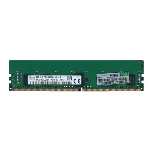 840755-091 HP 8GB DDR4-2666MHz PC4-21300 ECC Registered RDIMM CL19 1Rx8 1.2V 288-Pin Memory Module