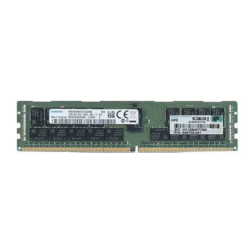 840758-091 HP 32GB DDR4-2666MHz PC4-21300 ECC Registered RDIMM CL19 2Rx4 1.2V 288-Pin Memory Module