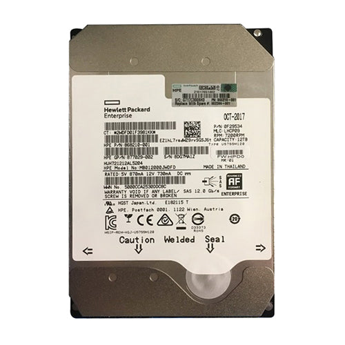 868210-001 HP 12TB 7200RPM SAS 12Gb/s Helium (512e) 3.5-inch Digitally Signed Firmware Midline Hard Drive with Tray for ProLiant Server