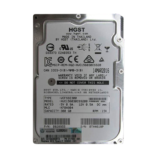 869892-001 HP 300GB 15000RPM SAS 12Gb/s 128MB Cache 2.5-Inch Hard Drive