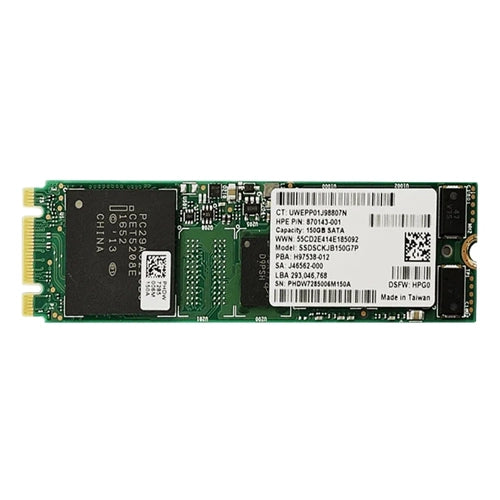 870143-001 HP 150GB SATA 6Gb/s Read Intensive M.2 Solid State Drive