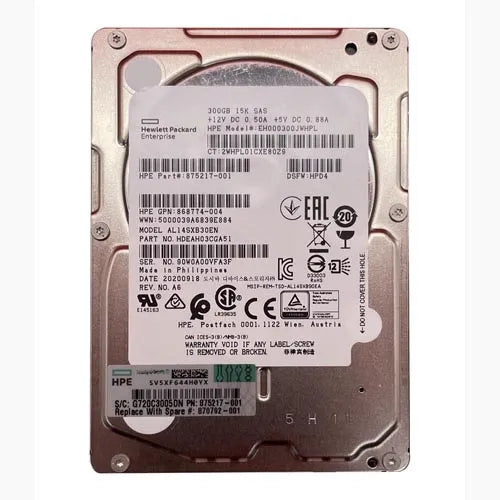 875217-001 HP 300GB 15000RPM SAS 12Gb/s SFF Hot-Pluggable Dual Port 2.5-inch Hard Drive with Tray for Gen1 to Gen7 ProLiant Server