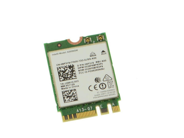 8F3Y8 - Dell Wireless-AC 8265 Dual Band WLAN WiFi Card - Orange Hardwares