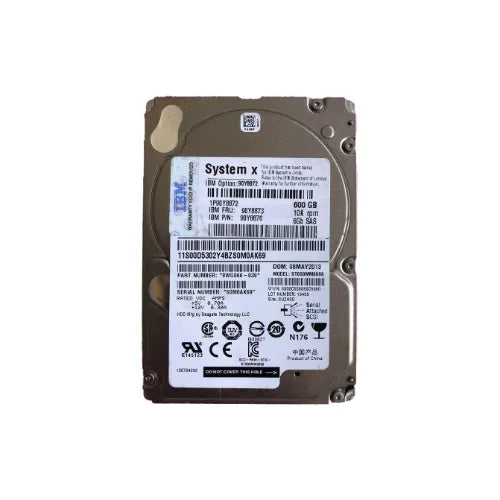 90Y8872-RFB - IBM 600GB 10000RPM SAS 6Gb/s Hot Swappable 64MB Cache 2.5-Inch Hard Drive with Tray