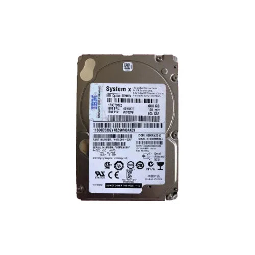 90Y8876-RFB - IBM 600GB 10000RPM SAS 6Gb/s Hot Swappable 64MB Cache 2.5-Inch Hard Drive with Tray