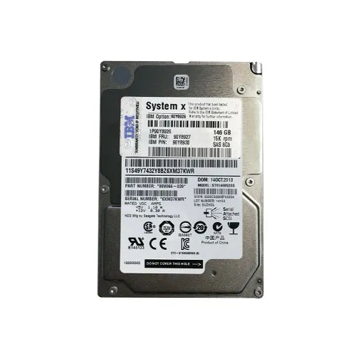 90Y8926-GEN - IBM 146GB 15000RPM SAS 6Gb/s Hot Swappable 2.5-Inch Hard Drive