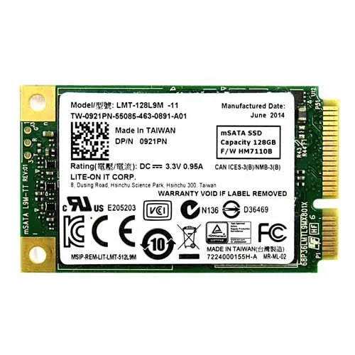 921PN Dell 128GB Mini PCI Express mSATA Solid State Drive for Latitude Laptops