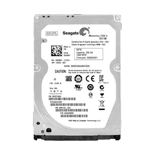 9HV142-037 Seagate Momentus 7200.4 Series 250GB 7200RPM SATA 3Gb/s 16MB Cache (CE) 2.5-Inch Hard Drive