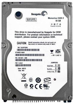 Seagate - 9S1331-508 - 40GB 5400RPM ATA 100 2.5 8MB Cache Momentus Hard Drive"