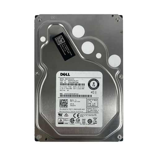 9WHW9 Dell 2TB 7200RPM SAS 6Gb/s Hot-Pluggable (512n) 3.5-Inch Nearline Hard Drive with Tray for PowerEdge Server & PowerVault Storage Array