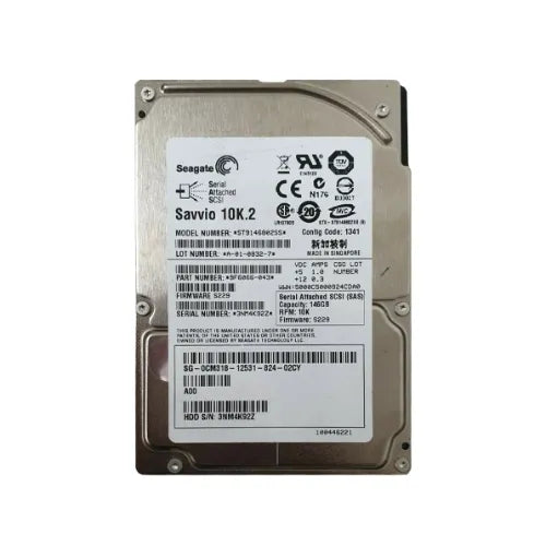 9F6066-043-DELL - Dell Savvio 10K.2 Series 146GB 10000RPM SAS 3Gb/s 16MB Cache 2.5-Inch Hard Drive