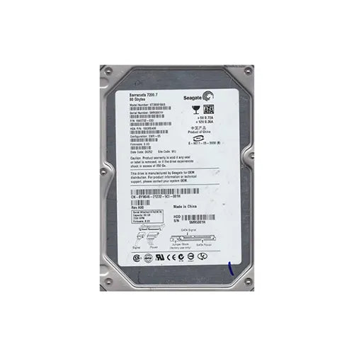 9W2732-033-DELL - Dell BarraCuda 7200.7 Series 80GB 7200RPM SATA 3Gb/s 8MB Cache (CE) 3.5-Inch Hard Drive