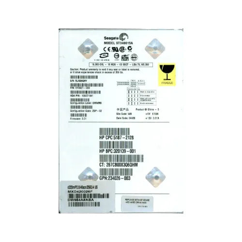 9Y3001-030-1 - Seagate 40GB 5400RPM IDE Ultra ATA/100 (ATA-6) 2MB Cache 3.5-Inch Hard Drive