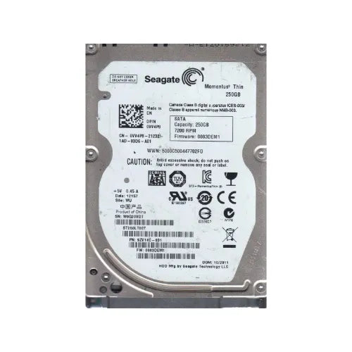 9ZV14C-031-DELL - Dell 250GB 7200RPM SATA 6Gb/s 64MB Cache (CE) 2.5-Inch Hard Drive