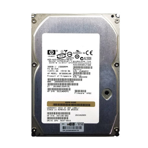 AG690-64202 HP 300GB 15000RPM Fibre Channel 4Gb/s 16MB Cache Hot-Pluggable Dual Port 3.5-inch Hard Drive