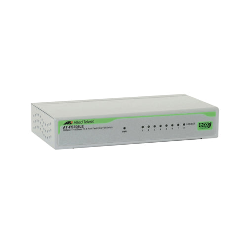 AT-FS708LE-40 Allied Telesis FS700 Series 8 x Ports 10/100Base-TX Layer 2 Unmanaged Fast Ethernet Network Switch