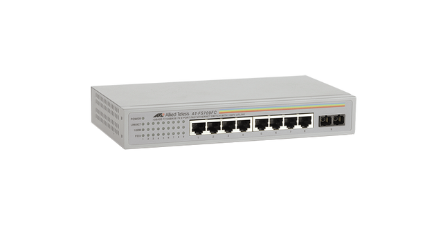 AT-FS709FC-XX - Allied Telesis FS700 Series 8 x Ports 10/100Base-TX Rack-mountable Layer 2 Unmanaged Fast Ethernet Network Switch