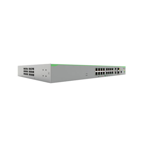 AT-FS980M/18PS-20 Allied Telesis CentreCOM FS980M Series 16 x Ports 10/100Base-TX PoE+ + 2 x Ports SFP Combo uplink Rack-mountable Layer 3 Managed Fast Ethernet Network Switch