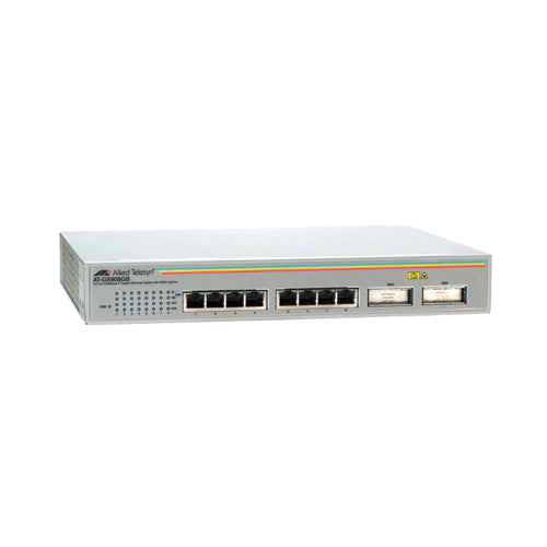 AT-GS908GB-20 Allied Telesis GS900 Series 8 x Ports 1000Base-T + 2 x Expansion Bays (GBIC) Rack-mountable Layer 2 Unmanaged Gigabit Ethernet Network Switch