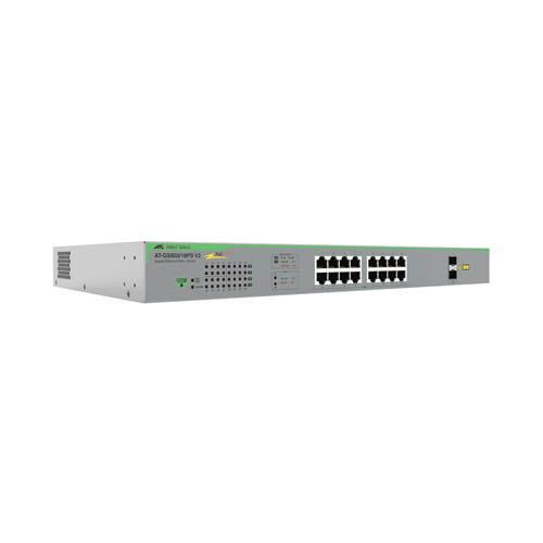 AT-GS950/18PS Allied Telesis GS950 V2 V2 16 x Ports PoE 1000Base-T + 2 x Ports SFP Layer 2 Managed Rack-mountable Gigabit Ethernet Network Switch