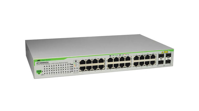 AT-GS950/24-XX - Allied Telesis 24 x Ports 1000Base-T + 4 x Ports Combo SFP 1U Rack-mountable Layer2 Managed Gigabit Ethernet Websmart Network Switch