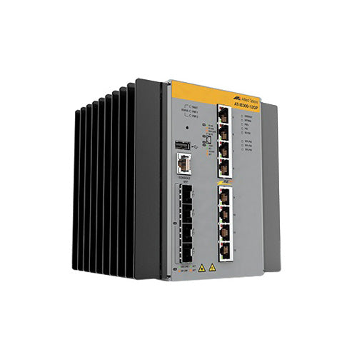 AT-IE300-12GP-80 Allied Telesis IE300 8 x Ports PoE 1000Base-T + 4 x Ports SFP Layer 3 Managed Gigabit Ethernet Network Switch