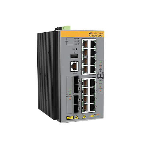 AT-IE340-20GP-80 Allied Telesis IE340 AT-IE340-20GP 16 x Ports PoE+ 1000Base-T + 4 x Ports SFP Layer 3 Managed Gigabit Ethenet Network Switch
