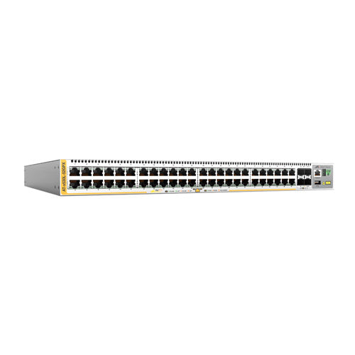 AT-X530L-52GPX-90 Allied Telesis x530L AT-X530L-52GPX 48 x Ports PoE+ 1000Base-T + 4 x Ports SFP+ Layer 3 Managed Rack-mountable Stackable Gigabit Ethernet Network Switch