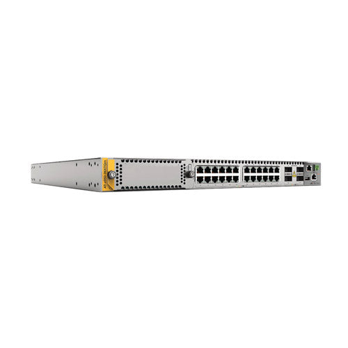 AT-X950-28XTQM-B01 Allied Telesis x950 AT-X950-28XTQM 24 x Ports 10GBase-T + 4 x Ports QSFP28 Layer 3 Managed 1U Rack-Mountable Stackable Gigabit Ethernet Network Switch