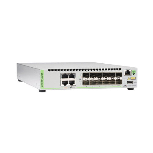 AT-XS916MXS Allied Telesis CentreCOM XS900MX 12 x Ports 1000Base-X + 4 x Ports RJ-45 Layer 3 Managed Stackable Gigabit Ethernet Network Switch