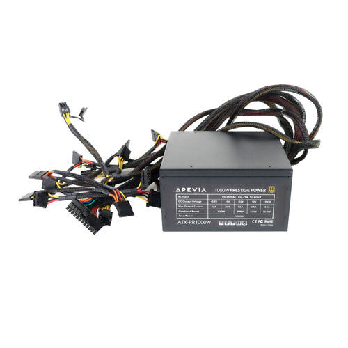 ATX-PR1000W Apevia 1000-Watts 115-230V 50-60Hz 80-Plus Gold 24-Pin ATXV12 Power Supply
