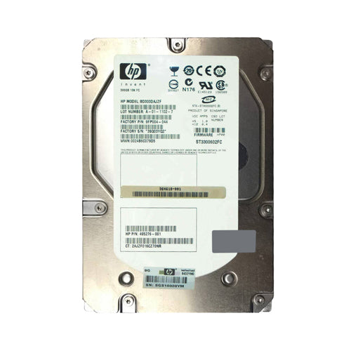 BD300DAJZF HP 300GB 10000RPM Fibre Channel 2Gb/s 16MB Cache Hot-Pluggable Dual Port 3.5-inch Hard Drive