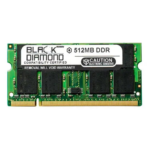 BD512M400MN10 - Black Diamond 512MB DDR-400 MHz PC-3200 non-ECC Unbuffered CL3 200-Pin SODIMM 2.5V 2Rx8 Memory Module
