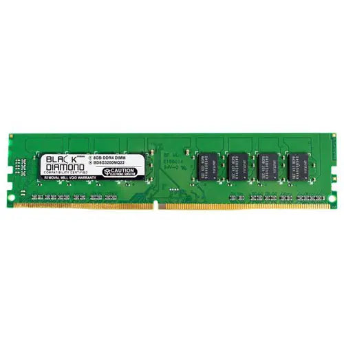 BD8G3200MQ22 - Black Diamond 8GB DDR4-3200 MHz PC4-25600 ECC CL22 288-Pin DIMM 1.2V 2Rx8 Memory Module
