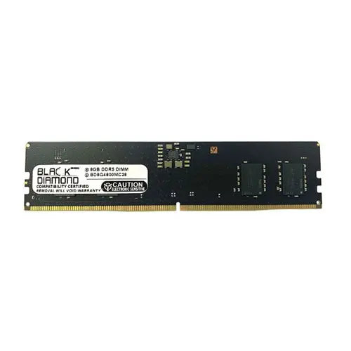 BD8G4800MC28 - Black Diamond 8GB DDR5-4800MHz PC5-38400 Non-ECC Unbuffered CL40 288-Pin UDIMM 1.1V Single Rank Memory Module