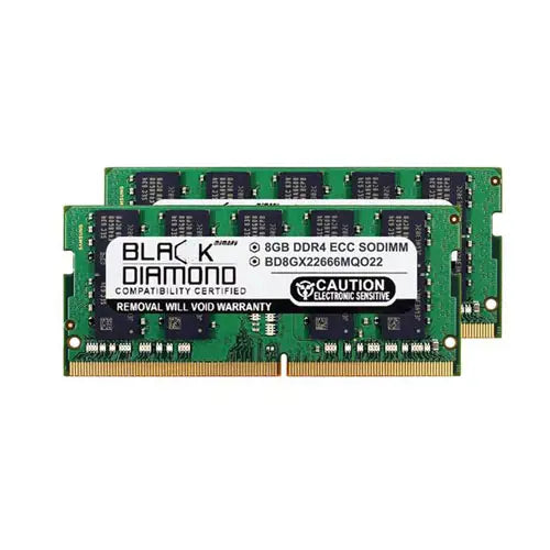 BD8GX22666MQO22 - Black Diamond 16GB Kit (2 x 8GB) DDR4-2666 MHz PC4-21300 non-ECC Unbuffered CL19 260-Pin SODIMM 1.2V 2Rx8 Memory Module