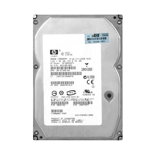 BF30084971 HP 300GB 15000RPM Ultra320 SCSI Hot-Pluggable LVD 80-Pin 3.5-inch Hard Drive with Tray for ProLiant Server