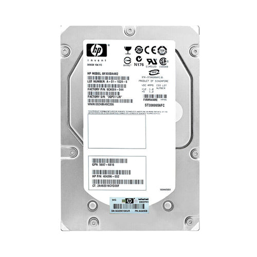 BF300DA482 HP 300GB 15000RPM Fibre Channel 2Gb/s Hot-Swappable 40-Pin LVD 3.5-inch Hard Drive for EVA 4/6/8000