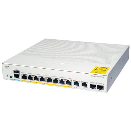C1000-8FP-E-2G-L Cisco Catalyst 1000 Series C1000-8P-E-2G 8 x Ports PoE+ 10/100/1000Base-T + 2 x Ports Combo SFP Layer 2 Managed Gigabit Ethernet Network Switch