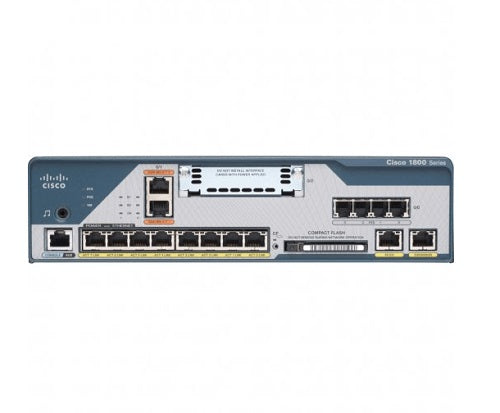 C1861W-SRST-C-F/K9 - Cisco 1800 Series 8 x RJ-45 Ports 10/100Base-TX LAN + 4 x FXO Ports + 4 x FXS Ports 1.5U Rack-mountable Integrated Services Router