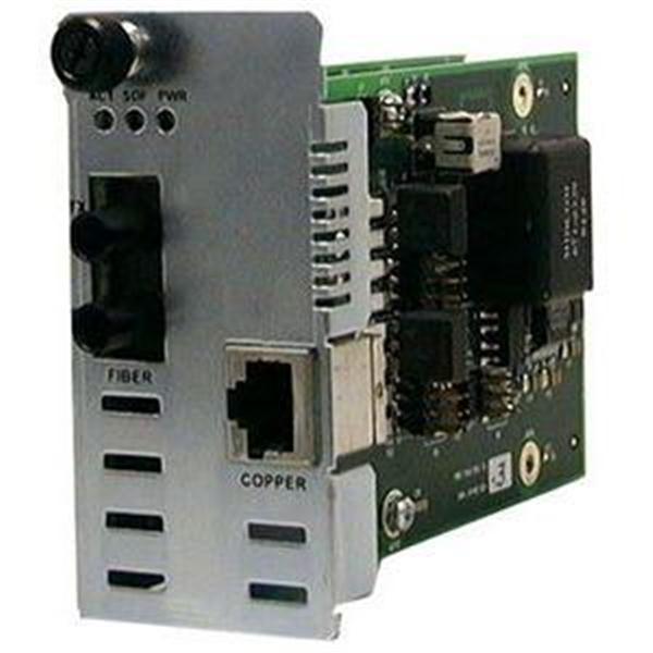 CAPTF3313-110 Transition Twisted Pair (RJ-11) 5 Kilometers/3.1 Miles to 1300 NM Multi-Mode (SC) 2 Kilometers/1.2 Miles for POTS 2-Wire Line Side FXS Point System Slide-In-Module Media Converter