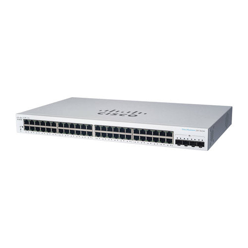 CBS220-48P-4X-NA Cisco Business 220 CBS220-48P-4X 48 x Ports PoE+ 10/100/1000Base-T + 4 x SFP+ Ports Layer 2 Managed Gigabit Ethernet Network Switch