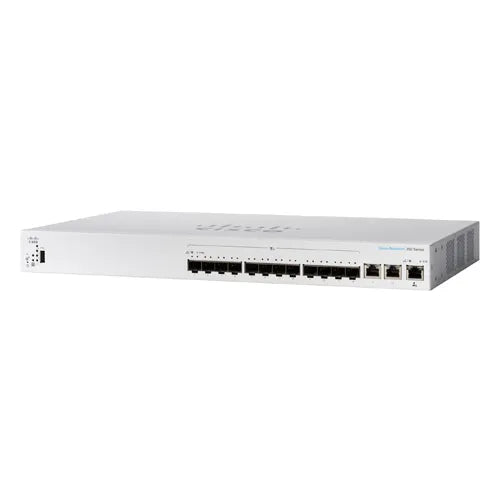 CBS350-12XS-EU Cisco Business 350 Series CBS350-12XS 12 x SFP+ Ports 10GBase-X + 2 x Copper SFP+ Combo Ports Layer 3 Managed Rack-mountable Gigabit Ethernet Network Switch