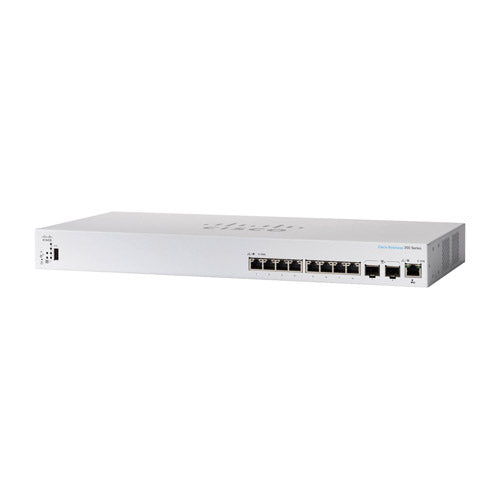 CBS350-8XT-NA Cisco Business 350 8 x Ports PoE+ 10/100/1000Base-T + 2 x SFP+ Ports Layer 3 Managed Rack-mountable Gigabit Ethernet Switch